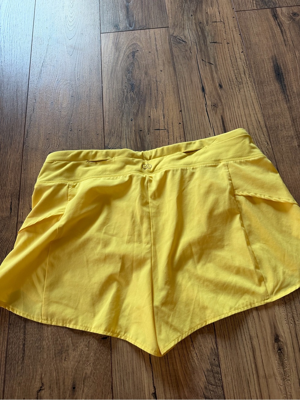 CALIA by Carrie Underwood Bright Butter Yellow Layered Athletic Skort Shorts XL - Picture 4 of 6